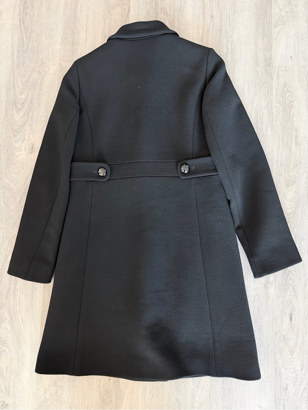 J. Crew Black Tailored Wool-Blend Pea Coat - Picture 3 of 3